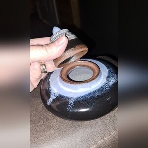 Gorgeous Hand Made Studio Art Pottery Lidded Canister Jar Signed Jeanie Jar